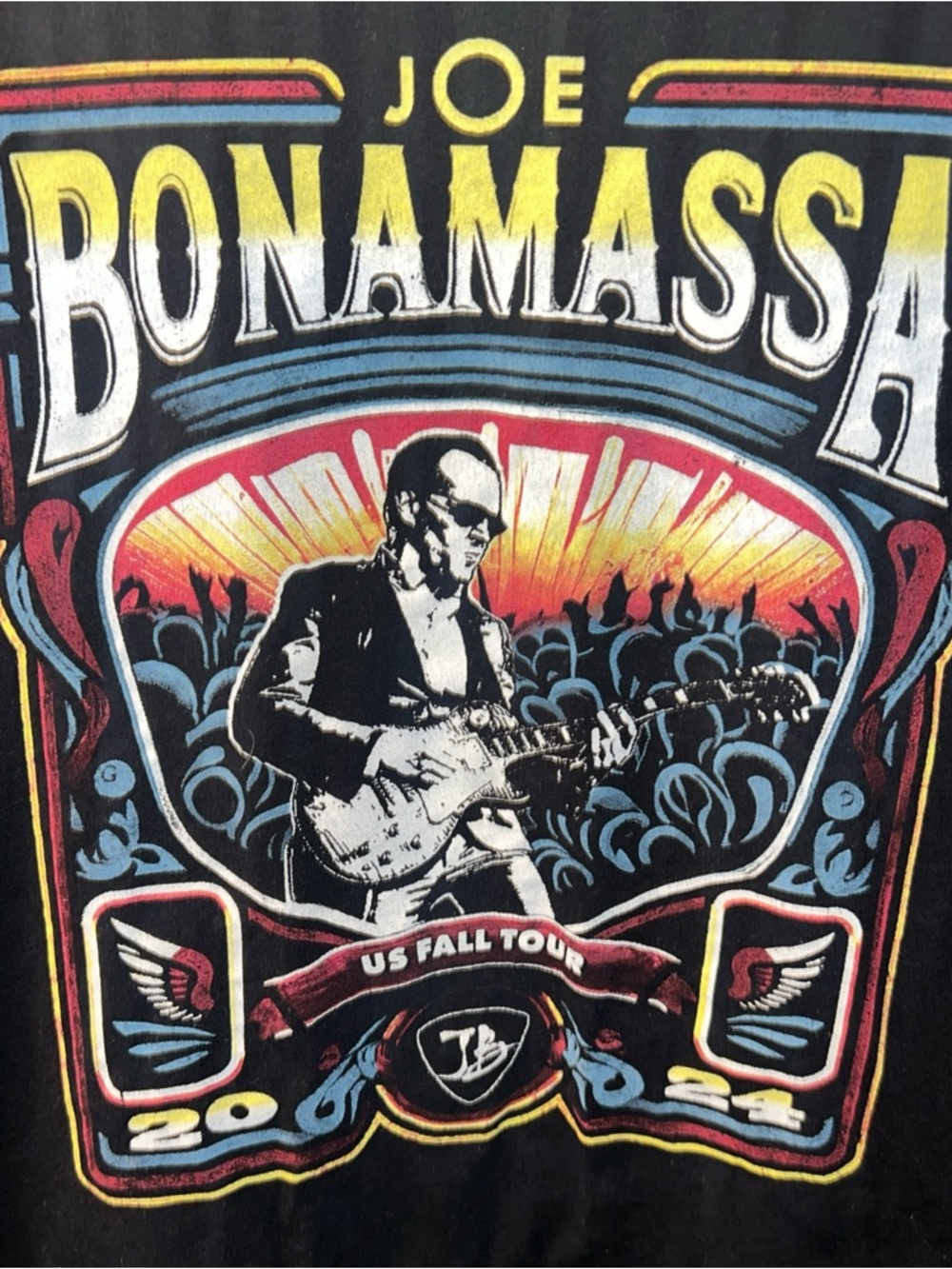 Joe Bonamassa T Shirt 2024 FALL TOUR XXL Adult  US Fall Tour 2024 T-Shirt Nice